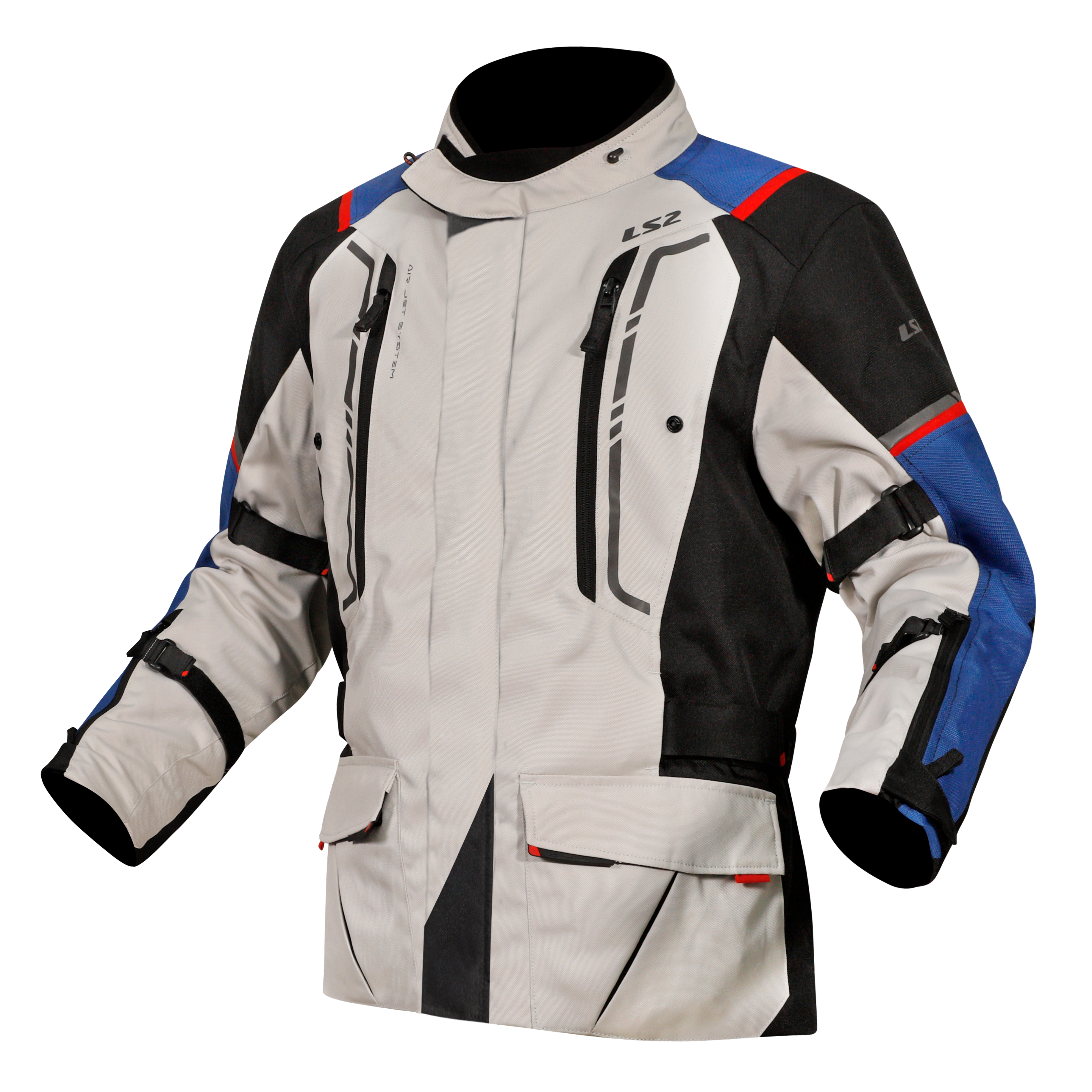 LS2 NARVIK MAN JACKET BLUE GREY RED